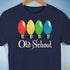 Old School Vintage Christmas Lights Unisex T-Shirt - Navy